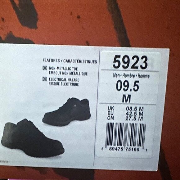 Red Wing WORX 5923 Men 9.5 Work Boot Oxford Shoes Black EH Zinc Non-Metallic Toe main image 9